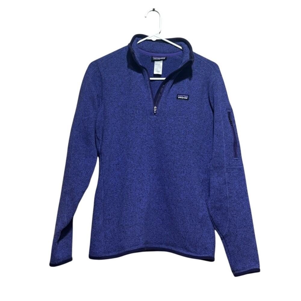 Patagonia Better Sweater 1/4 Zip Pullover Womens Medium Purple Heather Fleece